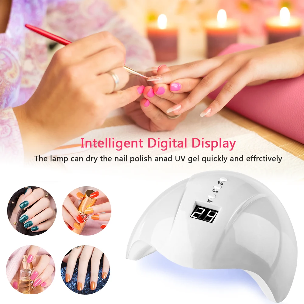 Розовый Сушилка для ногтей Интеллектуальный светодиодный для ногтевой фототерапии машина 36 Вт Быстрый гель Полировка Ногтей УФ Индукционная лампа для ногтей Горячая
