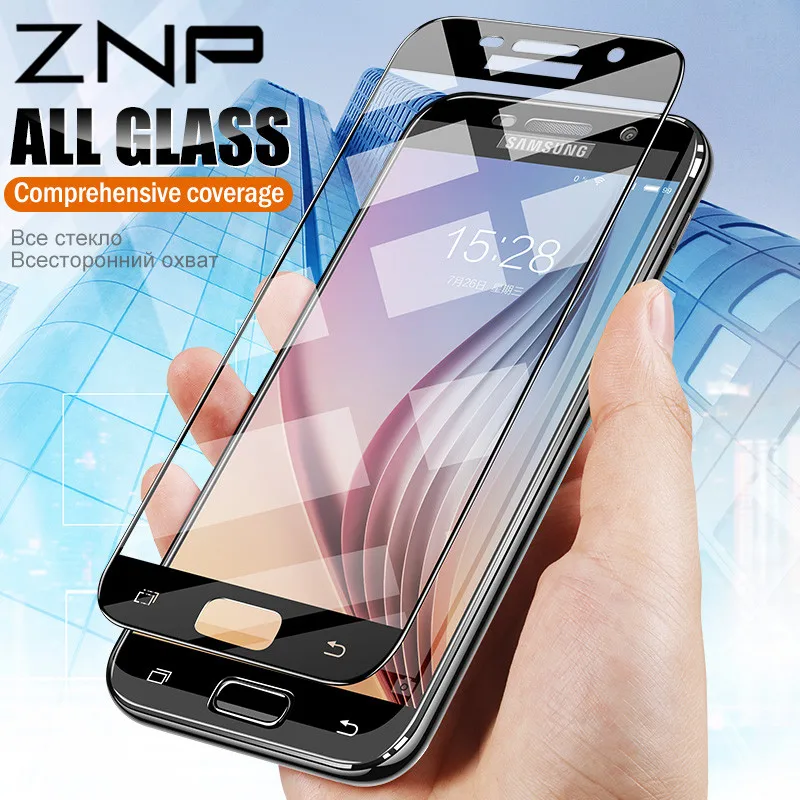 

ZNP protective glass on the for samsung A5 A7 A3 2017 A8 2018 S7 tempered glass For Samsung j5 j7 2017 S7 Screen protector film