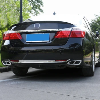 

For Honda Accord 2013-2017 Car Stying Stainless Steel Rear Exhaust muffler tail Outlet Cover Trim 2pcs