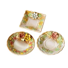 Ceramic Jewelry Dish Small Flower Jewelry Organizer Plate Necklace Earrings Ring Earrings Cake Storage Trays Bowls Plates Crafts Ceramic Jewelry Dish Small Flower Jewelry Organizer Plate Necklace Earrings Ring Earrings Cake Storage Trays Bowls Plates Crafts