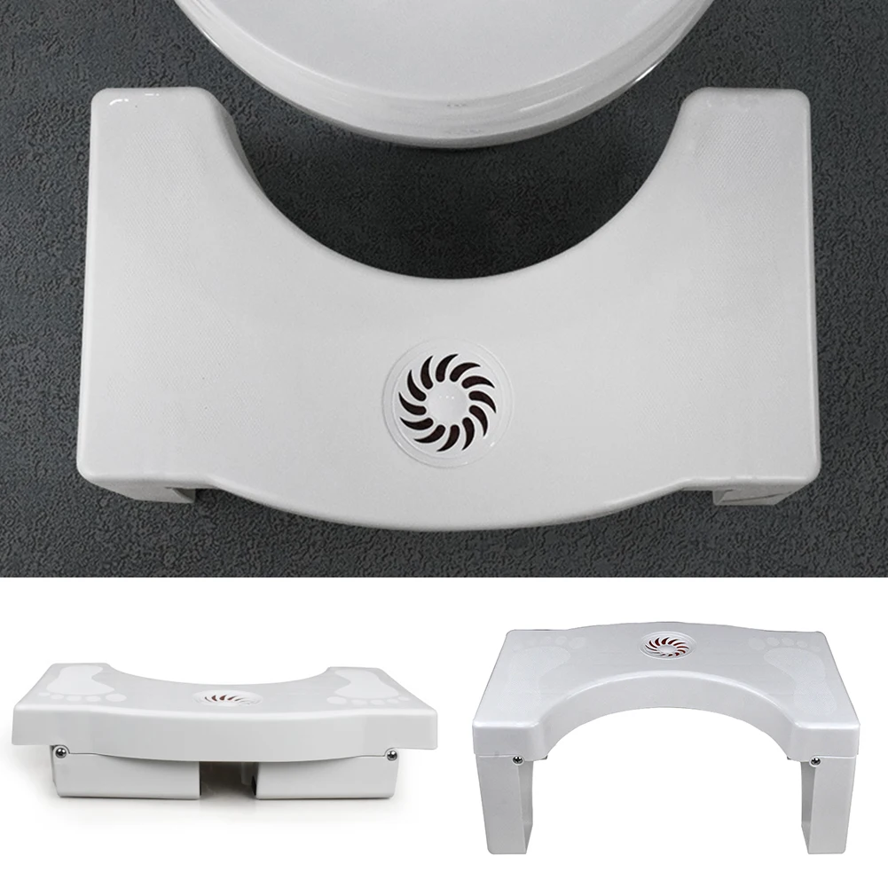 

For Kids Stool Anti Constipation Plastic Toilet Squatting Bathroom Footstool Foldable