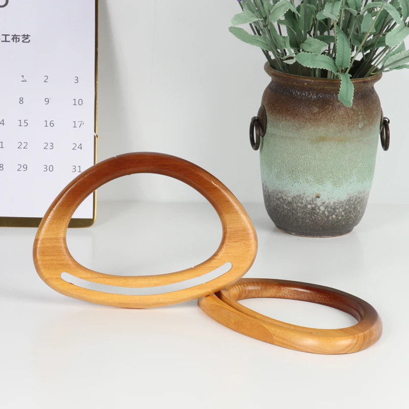 18cm Oval Shape Wooden Purse Handle Diy Handbag Accessoires Wooden