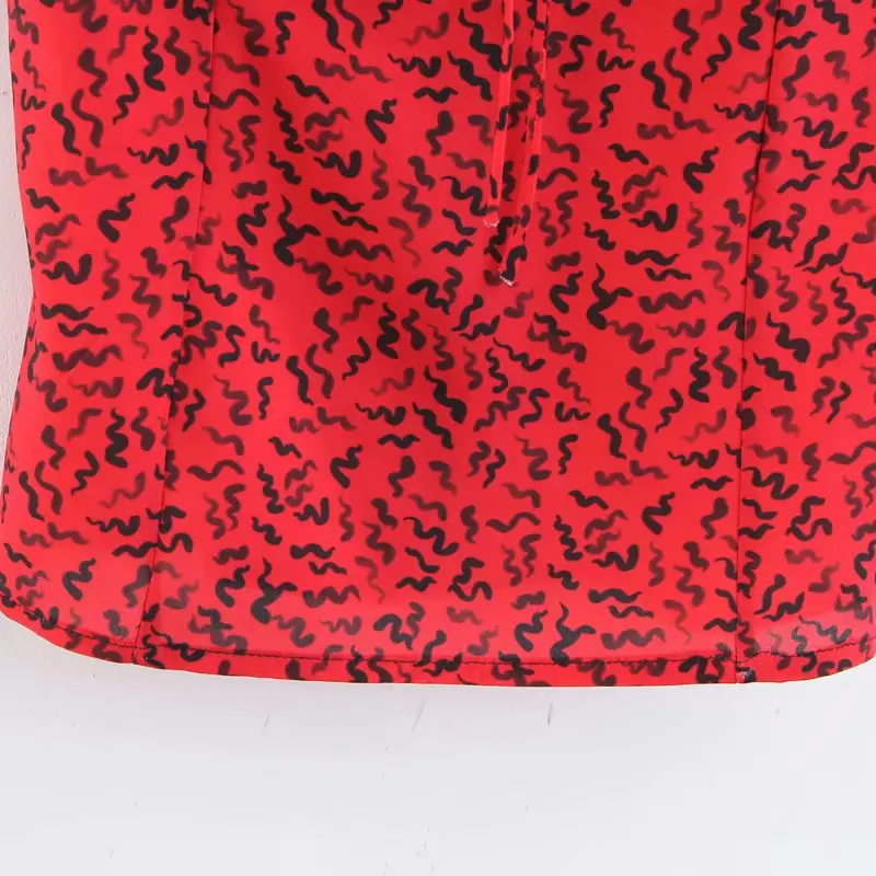 Ins Hot 2019 Summer Cami Adjustable Tie-string Shoulder Silk Tops Lace Up White Sexy Squiggle Print Bustier Camisole Club Wear