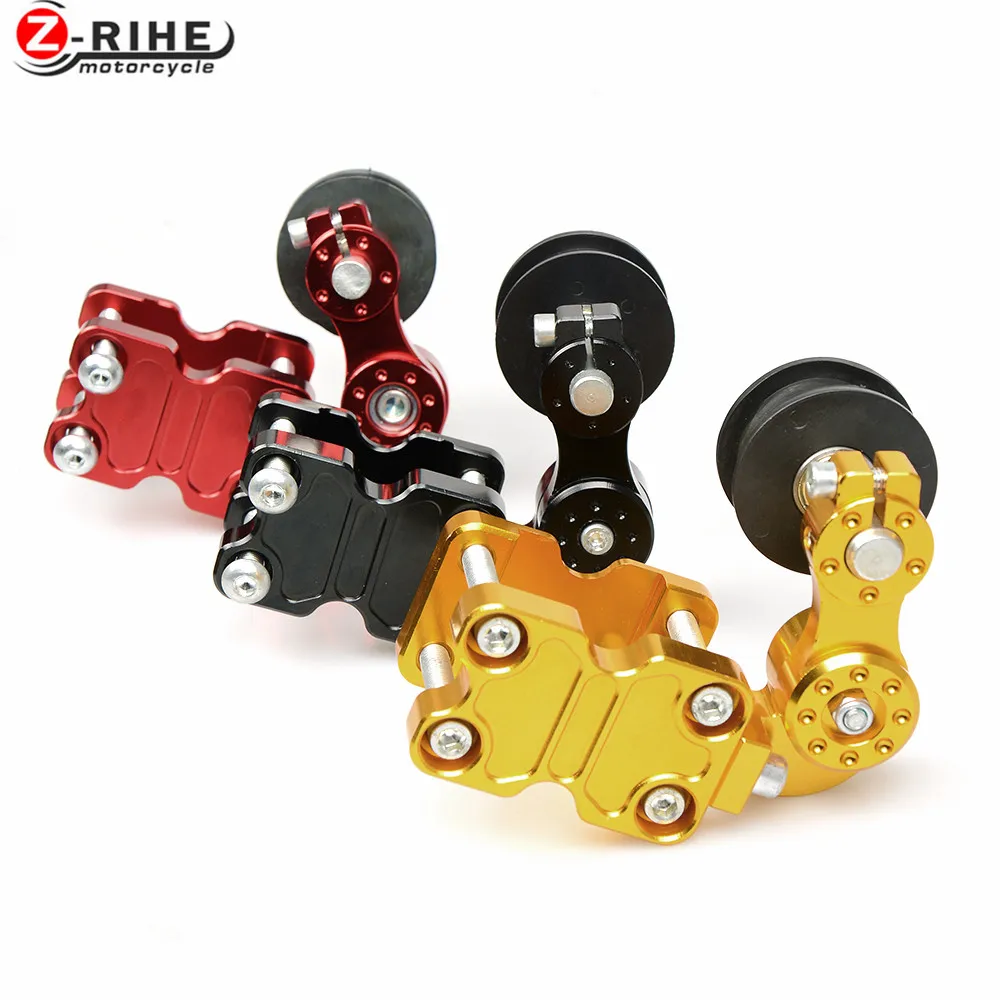 FOR Black/Silver Universal Aluminum Adjuster Chain Tensioner Roller For Motorcycle /Chopper ATV FOR YAMAHa honda suzuki kawasaki