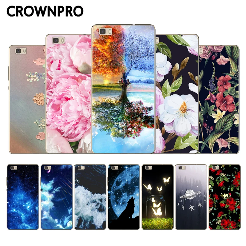 

CROWNPRO Soft Case 5.0" For Huawei P8 Lite 2015 ALE-L21 TPU Cover Phone Case For Huawei P8lite 2015 Silicone Back Protector