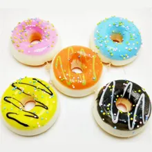 14 см мягкий хлеб в виде пончика Squishies медленно поднимающийся мягкий сжимающий мягкие игрушки декор для телефона талисманы ремни для мобильного телефона
