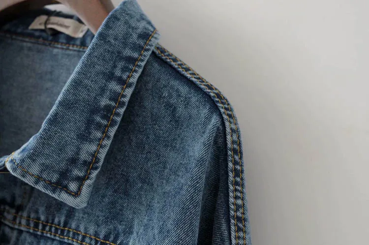 Euro Style Jeans Jackets Women Denim Coats Plus Size XXXL 5XL Pockets Loose Casual Jacket Blue Outerwear KKFY3302
