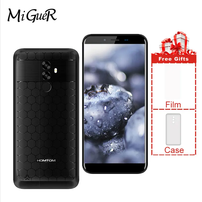 

HOMTOM S99 Face ID 6200mAh 4GB 64GB Smartphone 5.5-Inch Bezel-less 21+2MP Dual Rear Cameras Android 8.0 Fingerprint Mobile Phone