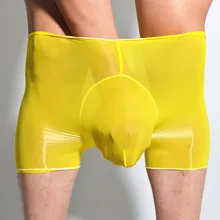 Мужские трусы-боксеры из шелка, очень мягкие сексуальные мужские трусы, мужское нижнее белье, трусы-боксеры с открытым/закрытым/мешочком для пениса