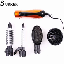Surker 2 в 1 многофункциональная фен для волос женская вращающаяся щетка для горячей укладки волос бигуди женский модный стайлер расческа плойка DW-50