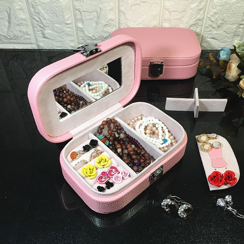 Jewelry Box Jewelry Organizer Ring Box Bracelet Case Earring Holder Hot Organizador de joyas boite bijoux jewellery organizer