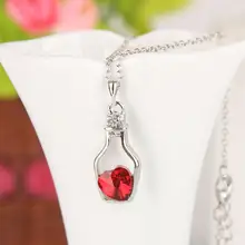 Best Heart Crystal Love In A Bottle Necklace Cheap