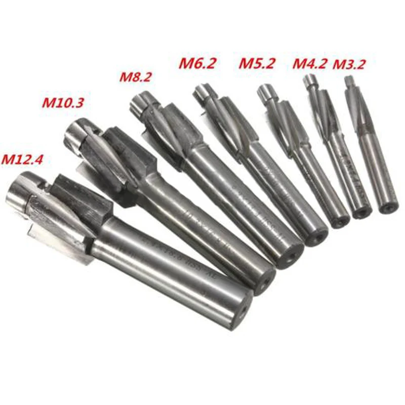 

7pcs/Set Pilot Slotting Counterbore Mould End Mill Cutter Solid Slot Drill Bit