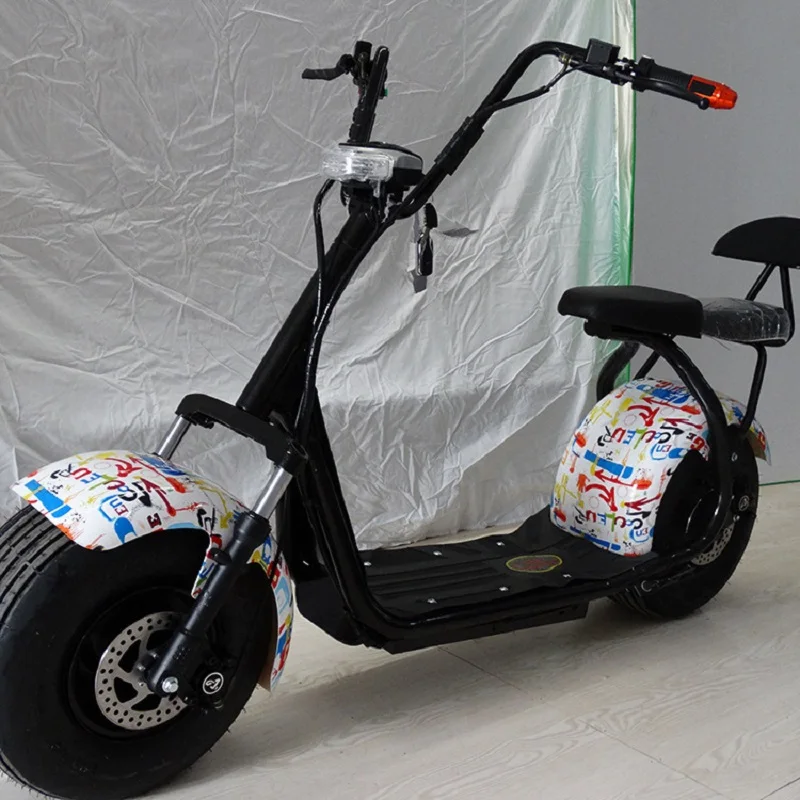 Электрические Мотоциклы 60 В 20A 1000 Вт автомобильные аксессуары Кемпинг Citycoco литиевых Батарея скутер Multi Цвет модные и популярные