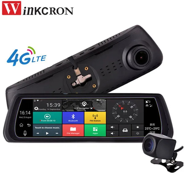 

8" IPS Touch 4G Special Car DVR Camera DVR Mirror GPS Navigation Bluetooth WIFI ADAS Car Assist dual Lens Dash Cam with map