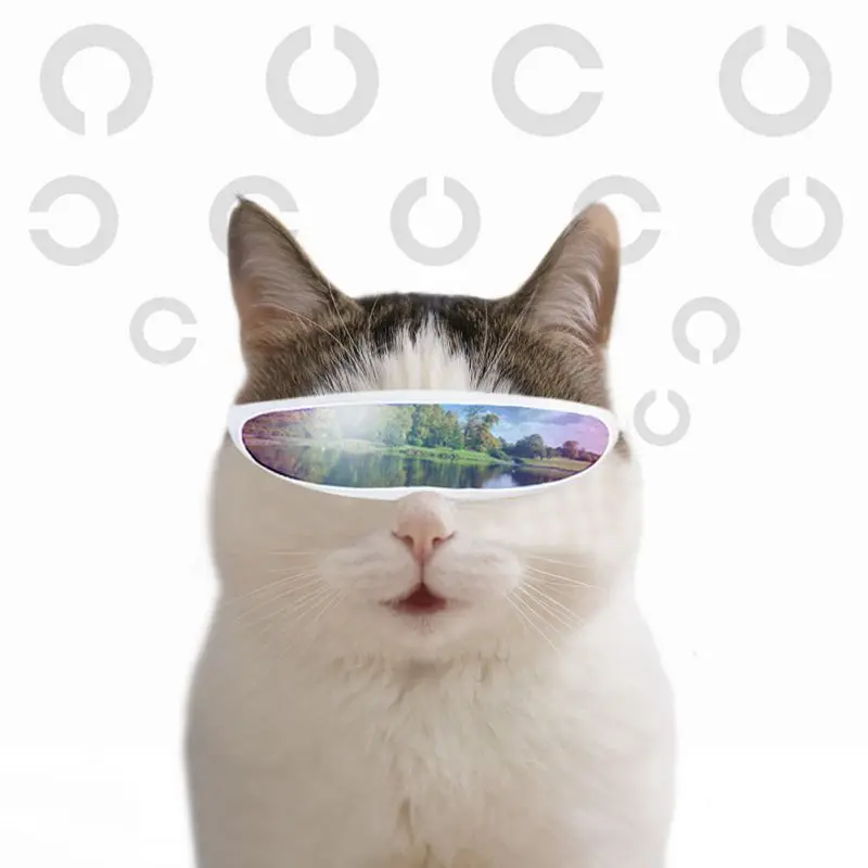 Забавные оправы очков для очки «кошачий глаз» клевые солнцезащитные очки для кошек Хэллоуин Косплэй фото реквизит для домашних животных Уход за лошадьми аксессуары поставок