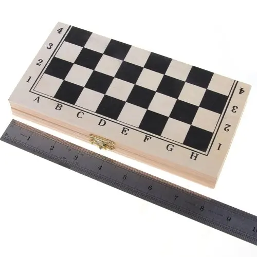 Супер складная деревянная шахматная доска для путешествий Шахматный набор с замком и петлями