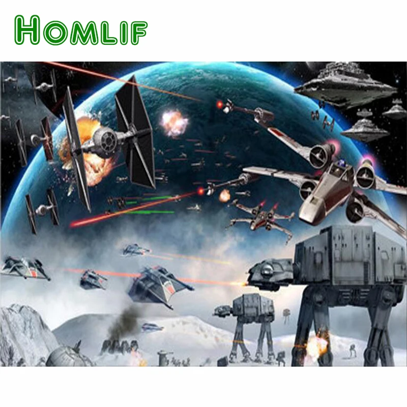 

HOMLIF 3d diy diamond puzzle,5d diy diamond painting Star Wars Embroidery diamond mosaic Picture Of Rhinestone,wall stickers Art