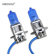 2 шт. H3 55 Вт 12 В Ксеноновые лампы для фар темно-синий Стекло замена автомобилей галогенные противотуманных фар автомобиля свет передних фар