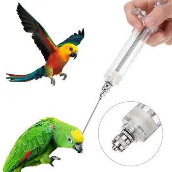 

Professional Baby Bird Feeder Acrylic Stainless Steel Syringe Style Feeding Tool High Temperature Resistant Bird Supplies 20E