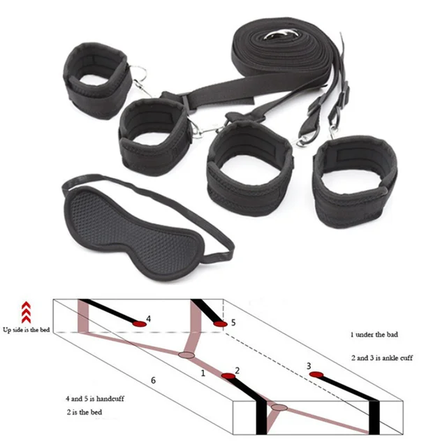 $US $11.47  Sex Products Nylon Bandage Under Bed BDSM Bondage Set SM Games Erotic Toys For Adults Wrist & Ankle