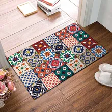 Домашняя противоскользящая обувь; ковер с цветочным принтом Кухня Спальня коврик для гостиной Одеяло Non-Slip Коврик у входной двери