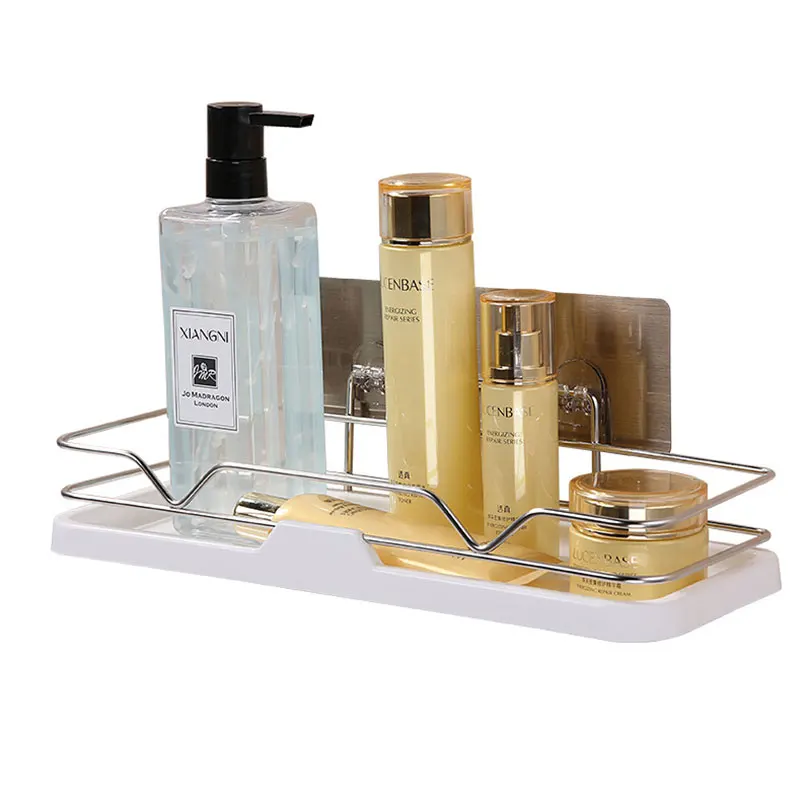 مستلزمات الحمام تخزين الرف قوية لاصق ملصق المنظم رفوف الشامبو التجميل تخزين حامل EGP060