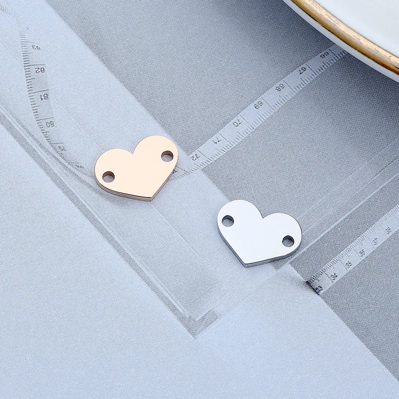 5 шт./лот нержавеющая сталь Зеркальная полировка любящее сердце Подвески DIY