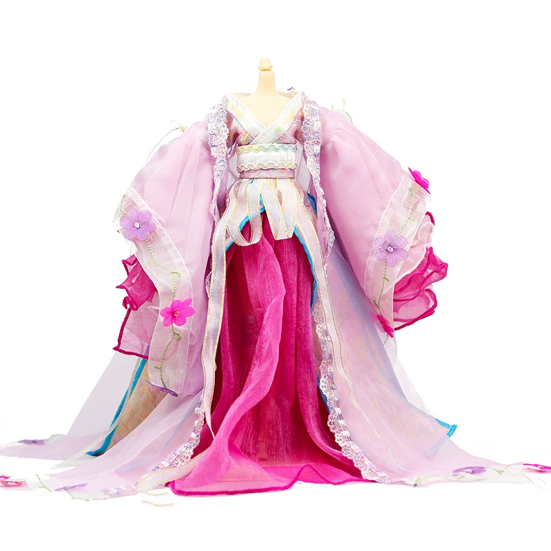 Китайская кукольная одежда ручной работы, древний костюм, Женская кукольная одежда, платье для 30 см, Bjd 1/6, куклы, аксессуары, игрушки для девочек