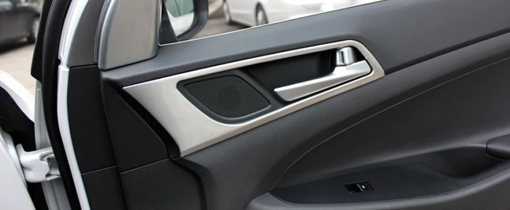 Автомобильный Стайлинг дверная ручка крышка чаши покрытие внутренняя отделка из нержавеющей стали Накладка для hyundai Tucson 3th- аксессуары