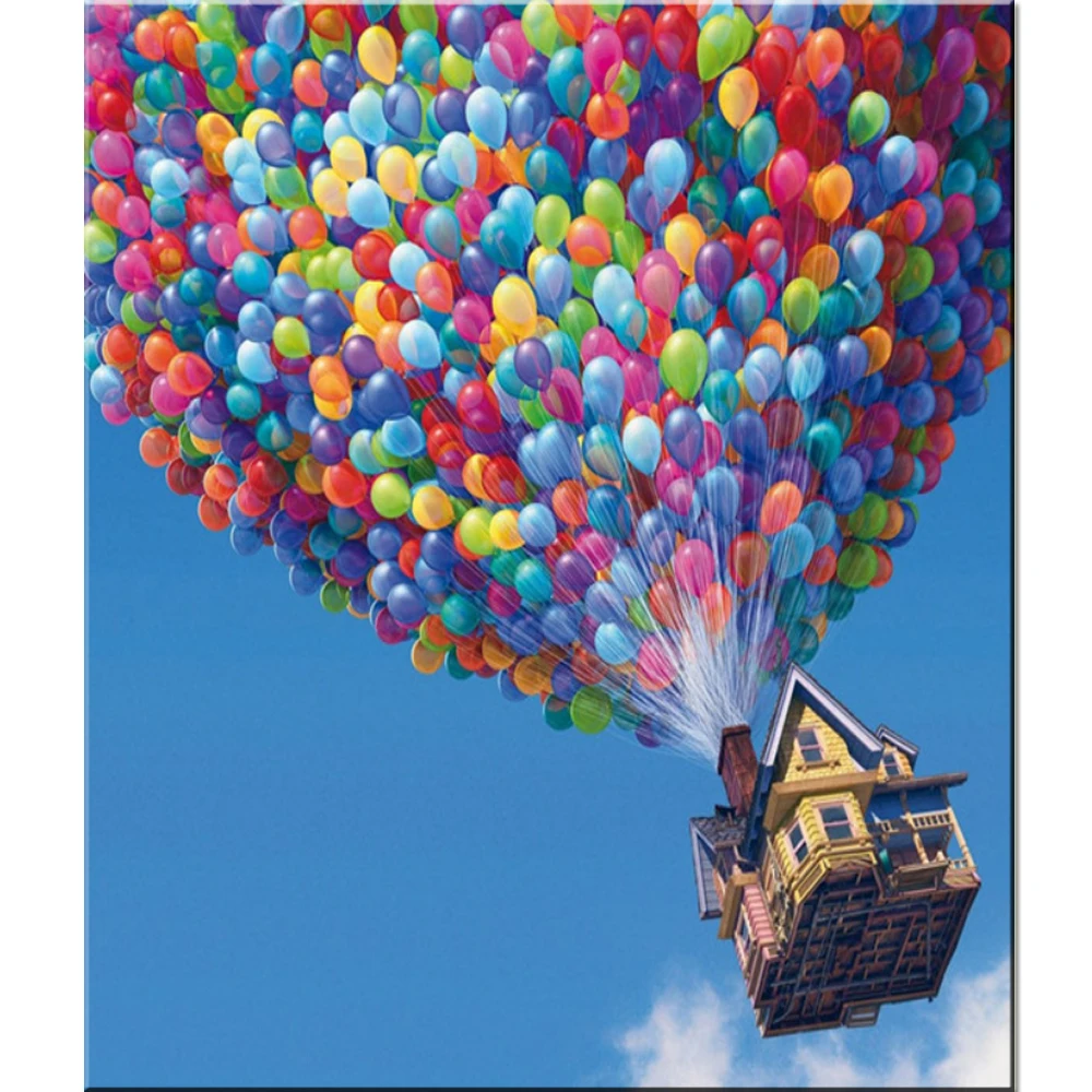 

Wholesale DIY Art Handmade Wall Painting By Numbers Balloon Landscape Digital Oil Painting Romantic Love UP Movie Painting