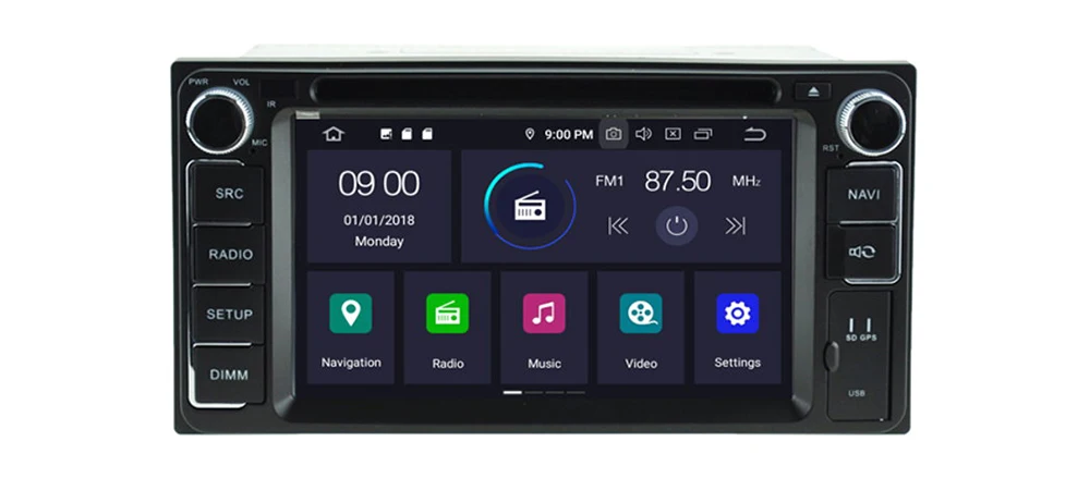 2din Android 9.0 Octa Core 4GB RAM Car DVD for Toyota Hilux Surf 2002~2009 GPS Radio BT Navi MAP Multimedia player system 11