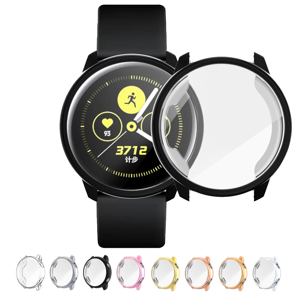 

Galaxy Watch active case for Samsung galaxy watch active bumper Protector HD Full coverage silicone Screen Protection case cover