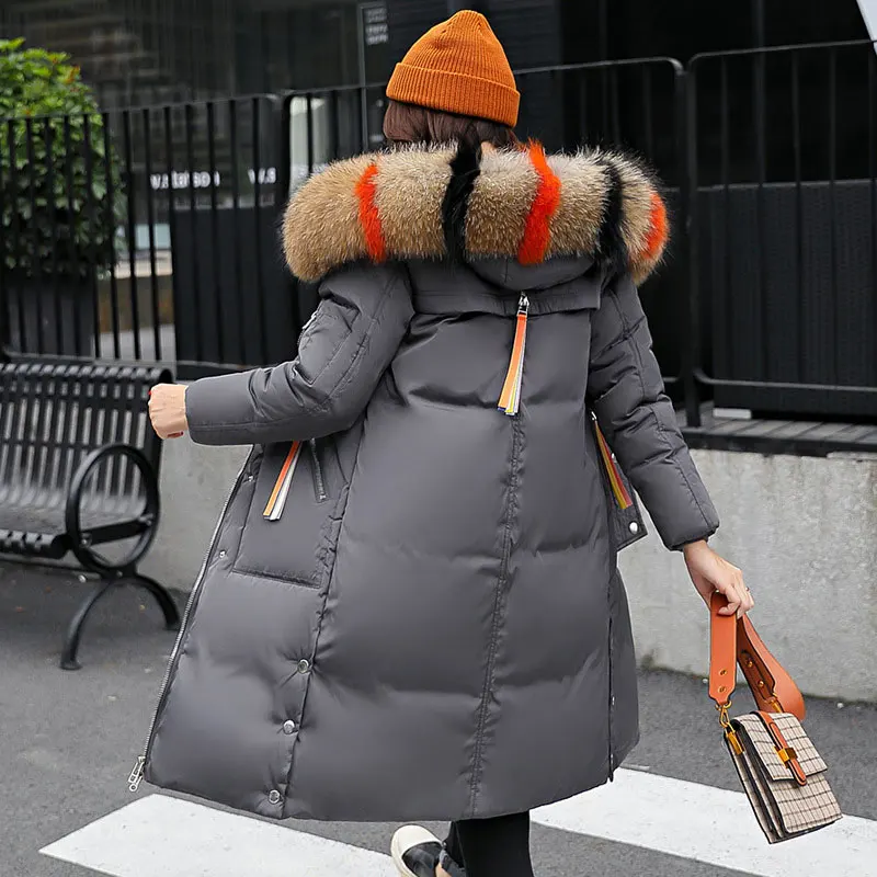 HEE GRAND/2018 зимняя цветная куртка с меховым воротником 3XL ветрозащитное пальто