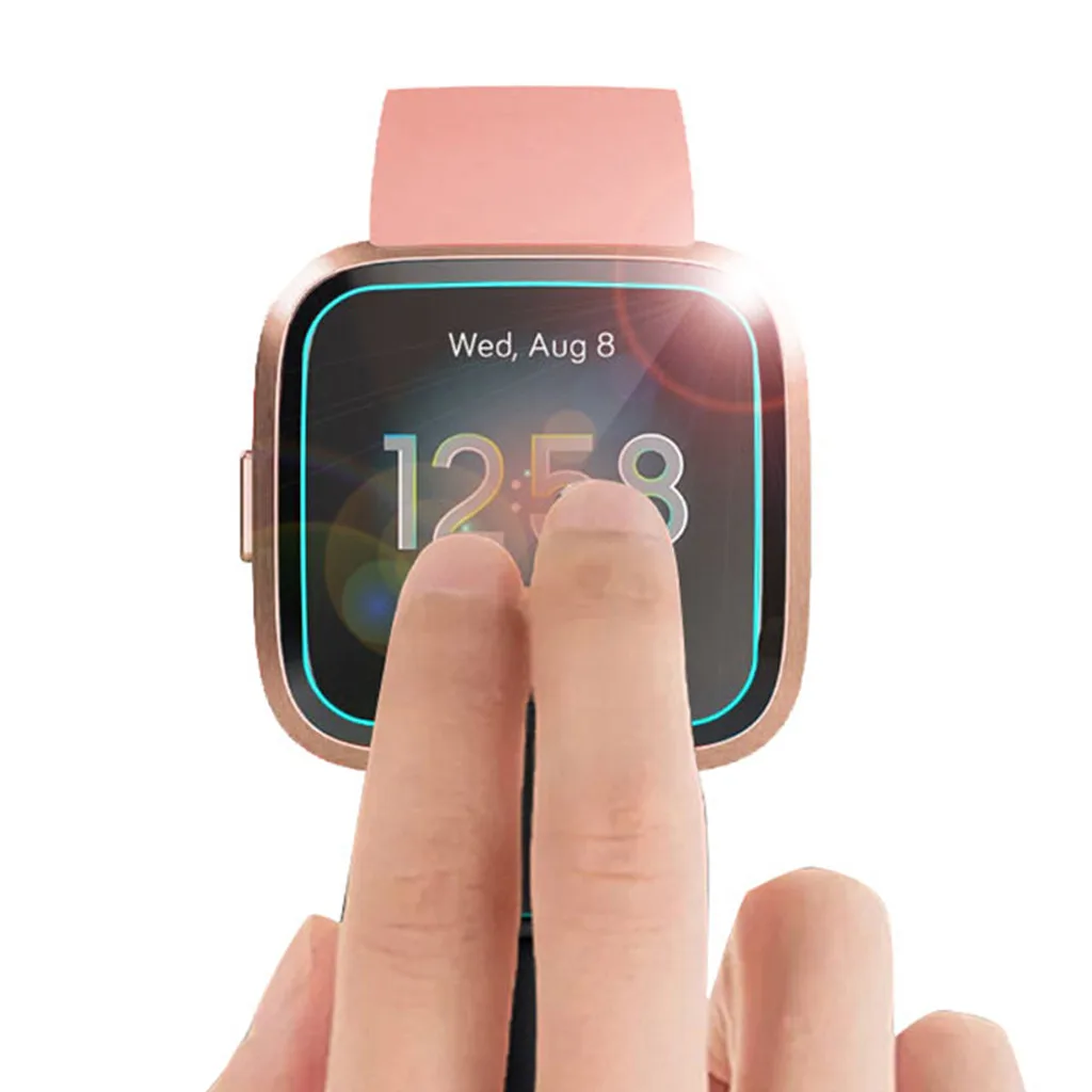 1 упаковка протектор экрана из закаленного стекла для смарт-часов Fitbit Versa Lite, защитное стекло без пузырьков, взрывозащищенное Ультра тонкое
