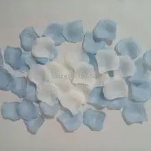 1000 шт. 10 упаковок светло-голубой смешанный белый Искусственный Свадебные украшения розы лепестка, Цветок конфетти глоталось para boda casamento