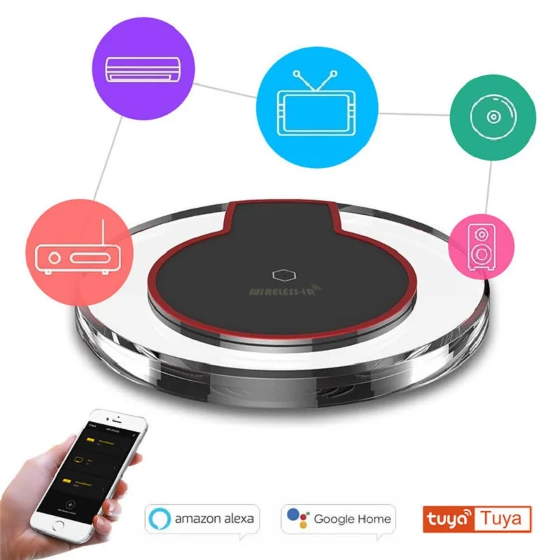 

Intelligent Wifi Universal Infrared Smart Remote Controller devices in Tuya Smart App Supports works with Alexa/Google Home
