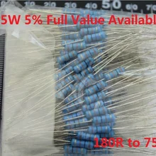 500 PC 1/2 W 0,5 W оксид Carbom металлического пленочного резистора 180R/200R/220R/240R/270R/300R/330R/360R/390R/430R/470R/510R/560R/620R /680R/750R