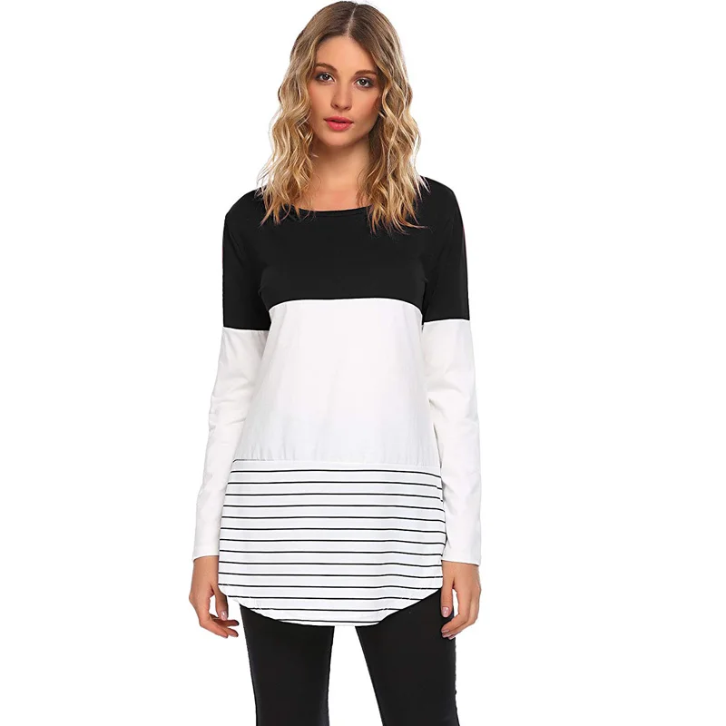 maternity winter long sleeve blouse AS1776 black 002
