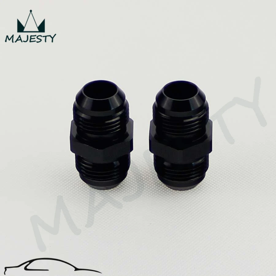Aluminum Straight AN12 To AN12 Male Flare Union Fitting Adapter Black