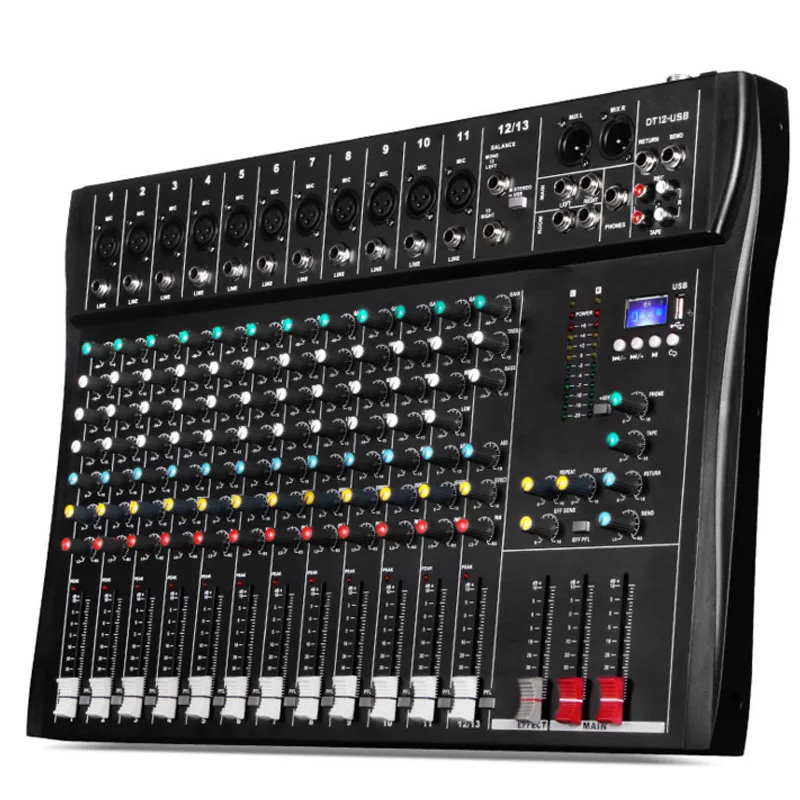 US $188.94 Professional 12 Channel Audio Bluetooth Mixer Stage Conference U Disk USB MP3 Recording MultiFunction Band Effect Reverb