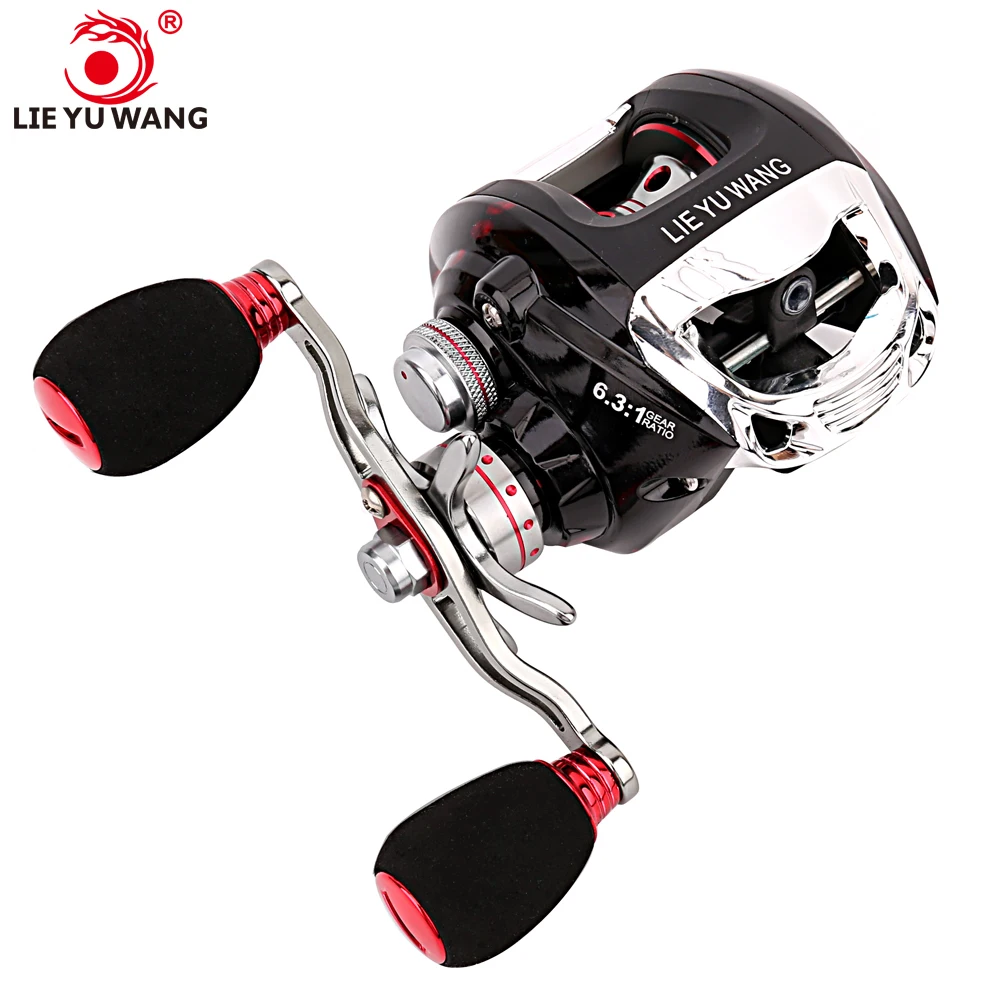 

LIEYUWANG 6.3:1 12+1 Ball Bearings Bait Casting Low Profile Fishing Reels Feeder Fishing Reel Drop Shopping