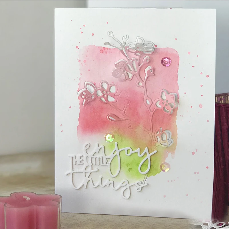 

Enjoy The Little Things Phrases Metal Cutting Dies for DIY Scrapbooking Embossing Paper Cards Making Crafts Supplies 2019 New