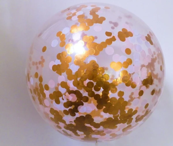 Confetti Balloon Giant Pastel Pink Blue Mint Peach 60cm clear latex-4
