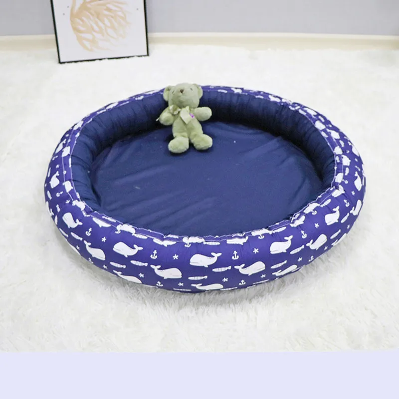 Circular Baby Crib Round Bionic Bed Ultra-large Newborn Pure Cotton Baby Nest Bed Cradle for 0-5 years old