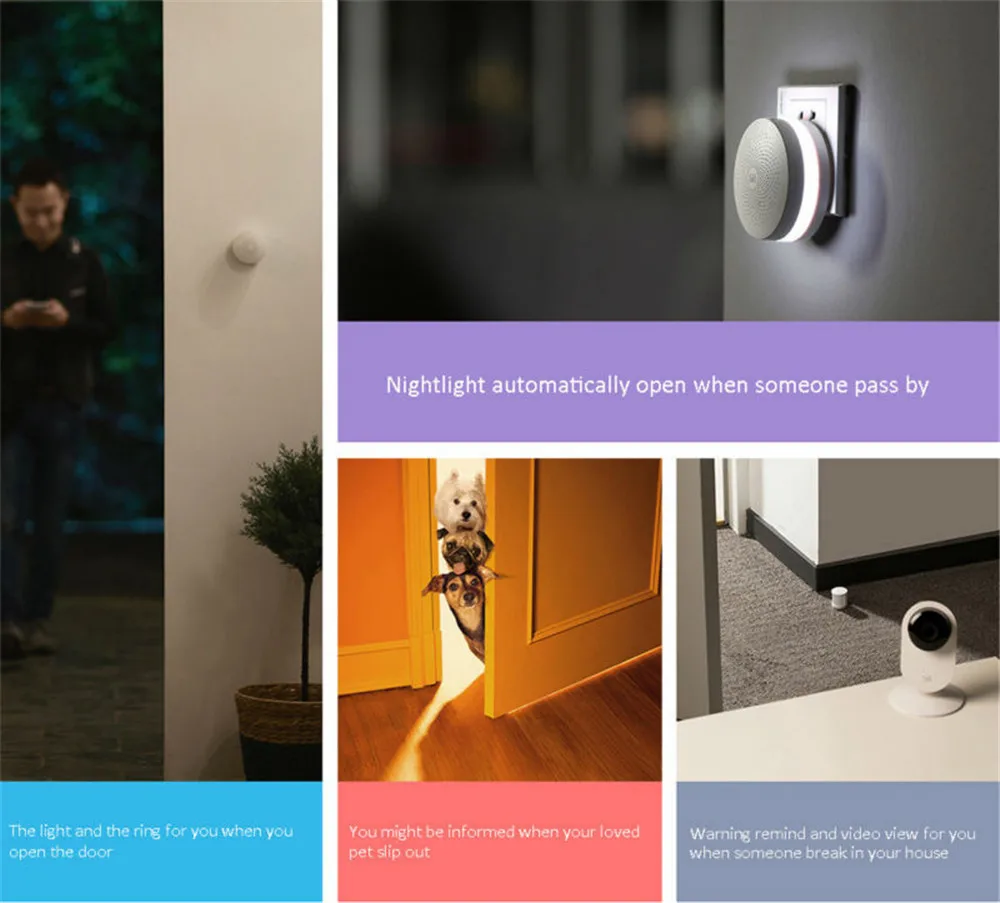Xiaomi умный дом Многофункциональный шлюз сигнализация центр управления онлайн радио ночной Светильник Bell
