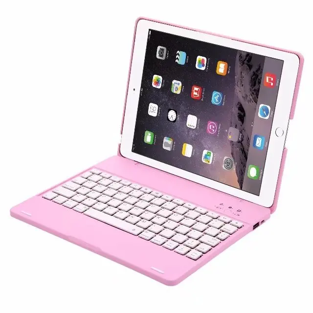 Pink Роскошный чехол для iPad 2/3/4, металлическая подставка для клавиатуры, Bluetooth, ABS, чехол для iPad 2, iPad 3, iPad 4, металлический чехол-подставка для клавиатуры - Цвет: Pink