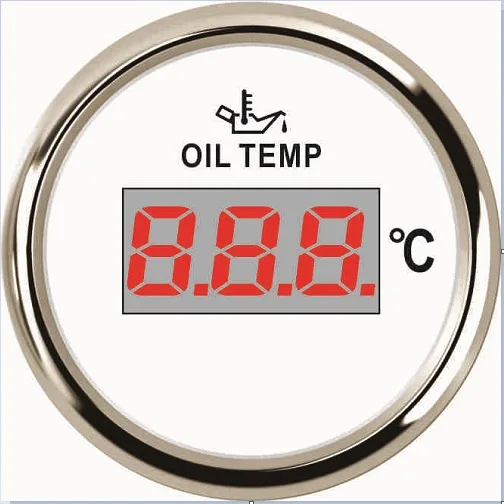 52 мм цифровой датчик температуры масла измеритель температуры 50-150 для яхты автомобиля 12 V 24 V - Цвет: WS