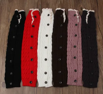 

6pair /lot women's button down boot cuffs, boot socks Warmers Knit leg warmers