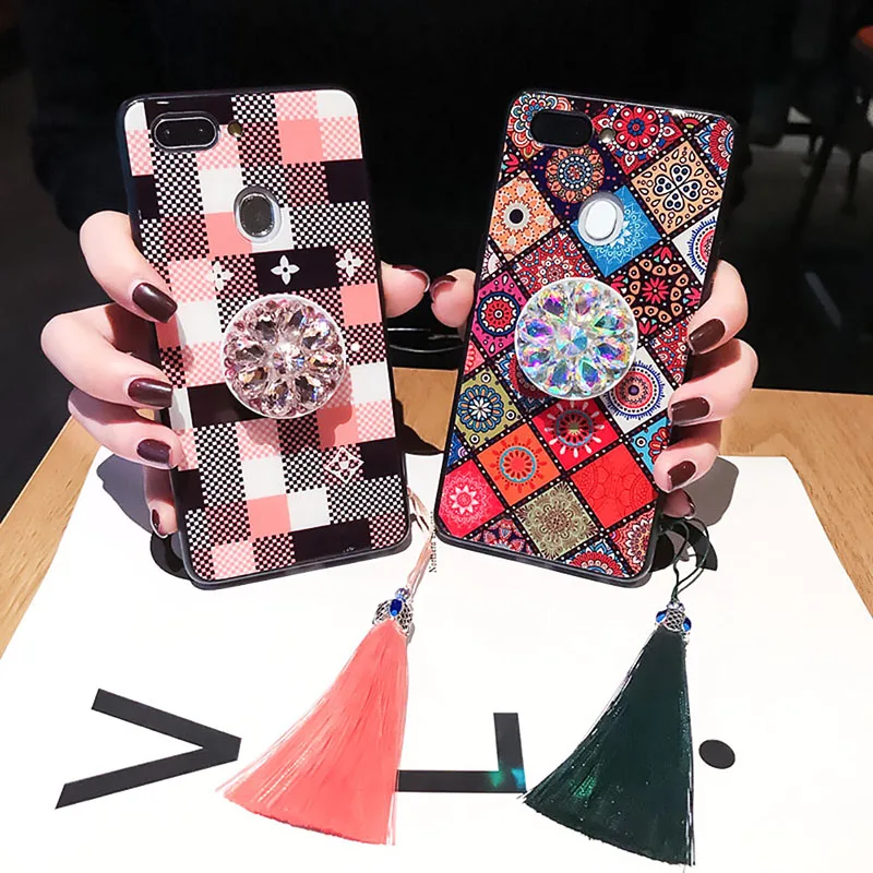 Модный держатель для телефона с бриллиантами, универсальный держатель для всех мобильных телефонов, Женский держатель с кольцом на палец, складной чехол, подставка для iPhone X